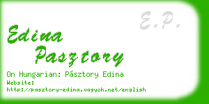 edina pasztory business card